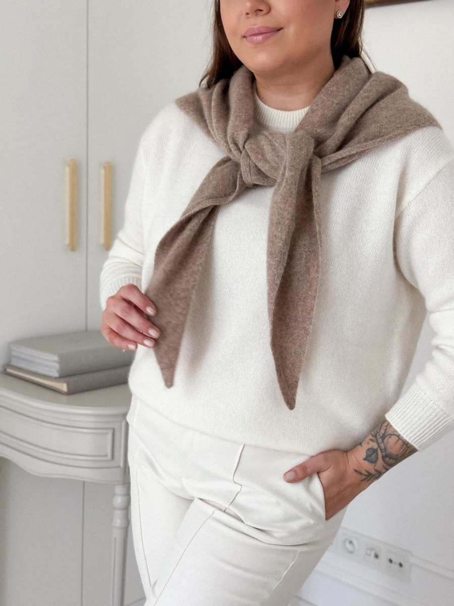 Chusta 100% KASZMIR - TAUPE