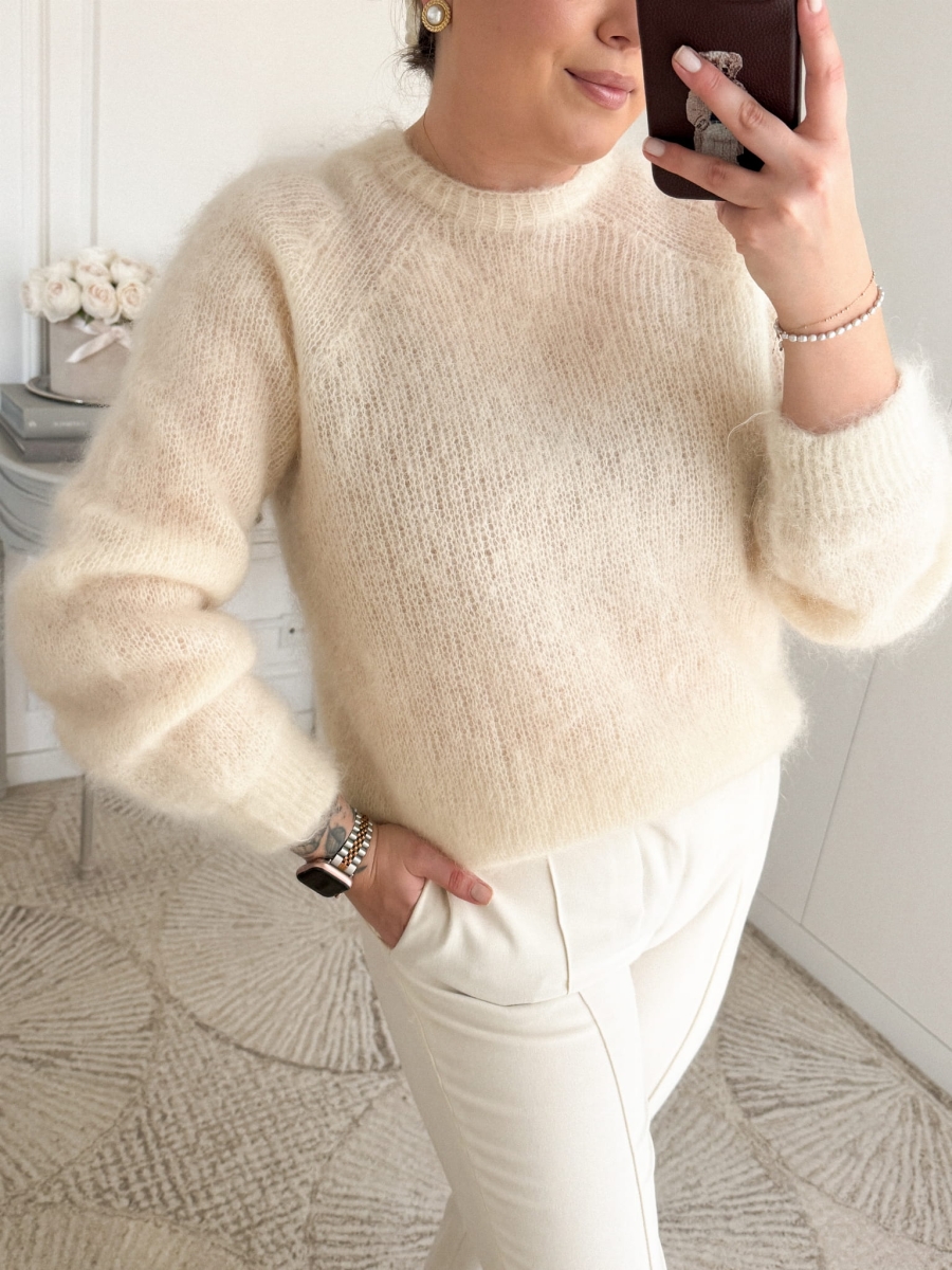 Sweter ZOE MOHER - KREMOWY